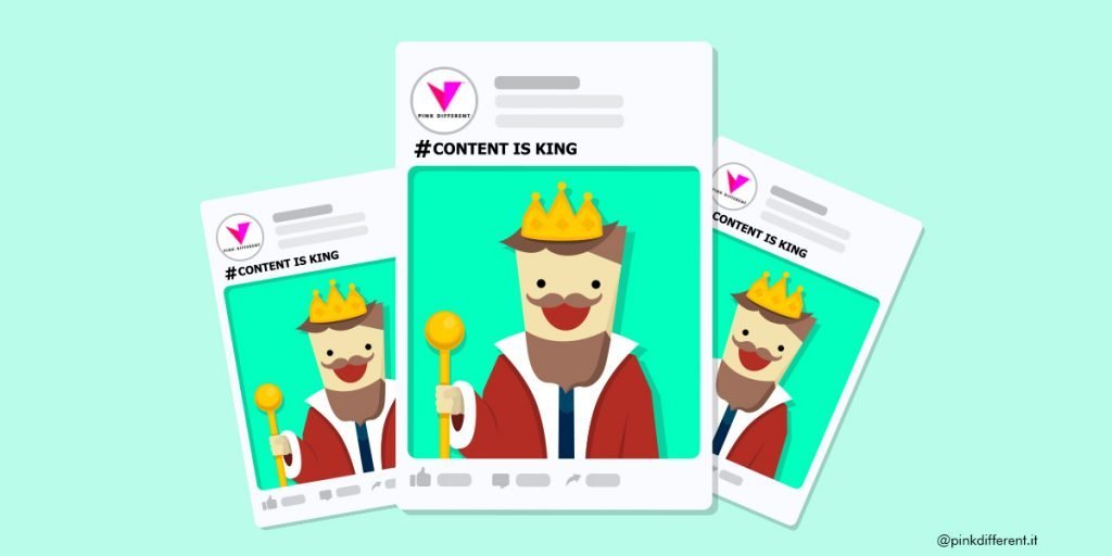 CONTENT IS KING-blog marketing pink-different_